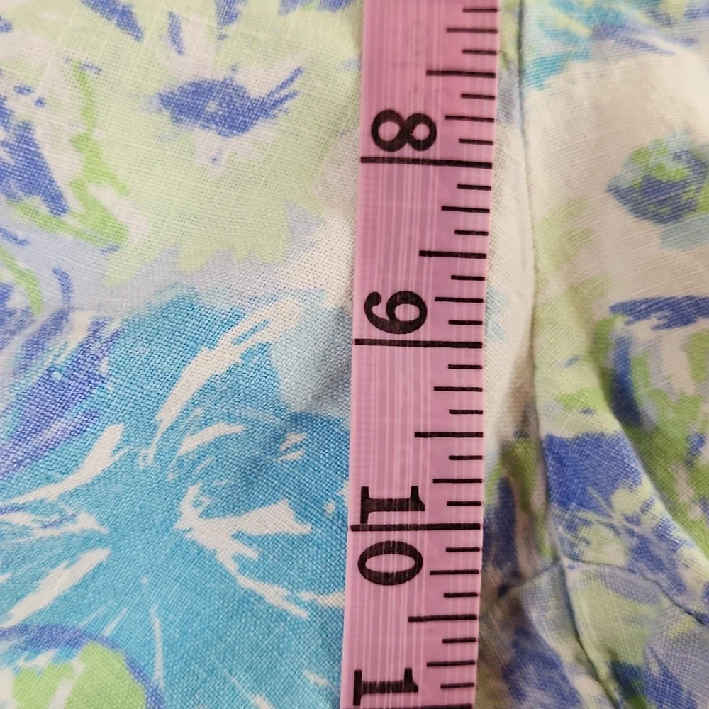 J. Jill floral linen capris cropped pants. Size M - Picture 9 of 10